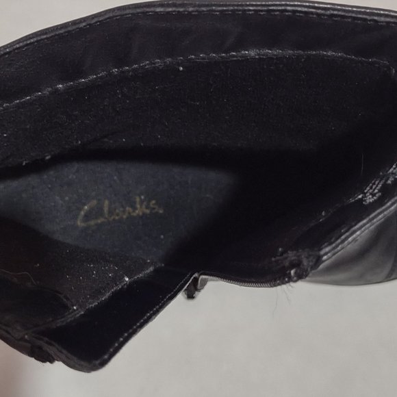 Clarks Black Leather Ankle Boots - Picture 10 of 10